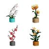 Non-Toxic Sunflower Potted House Decoration Creativity Moc Model Bricks Diy Flowers Toy Building Block Gifts For Kids Children