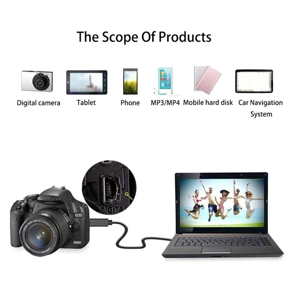 1PC GPS Best for Cable Charging Male Black Cord 2.0 A To 5 Pin B Adapter USB