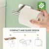 No Drill Stainless Steel Toilet Paper Holder Strong Adhesive Wall Mount Rustproof Bathroom Tissue Roll Dispenser Space Saving