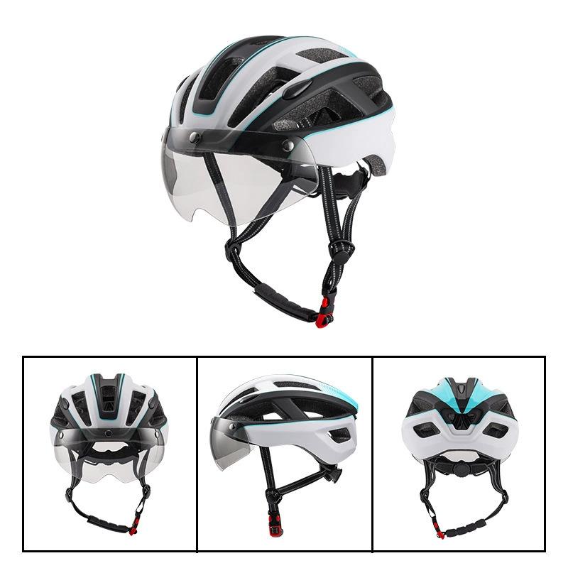 Nové magnetické brýle Cyklistická helma Prodyšná pro dospělé sportovní silniční jezdecká helma na horské kolo