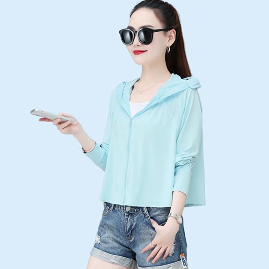 Solbeskyttende klær for kvinner om sommeren, UV-bestandig, langermet, ultratynn, allsidig sykkelbekledning, solbeskyttende klær, fritidsklær