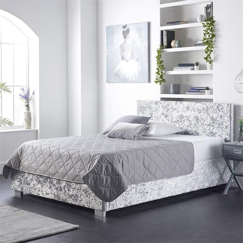 Top Quality Thicken Bed Base Wrap Skirts Valance-Crushed Velvet Divan Frame Cover- Fully Elastics and Three Sides Fabric