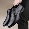 Fashion Luxury Men Oxfords Shoes Genuine Leather Men Casual Shoes British Style Fashion Shoes Lace-up Men Leisure Shoes Plus Size 36-46