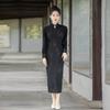 Black New Chinese Daily Suzhou Long Sleeve Autumn Cheongsam Improved Young 1011 New Women's Premium Spring and Autumn