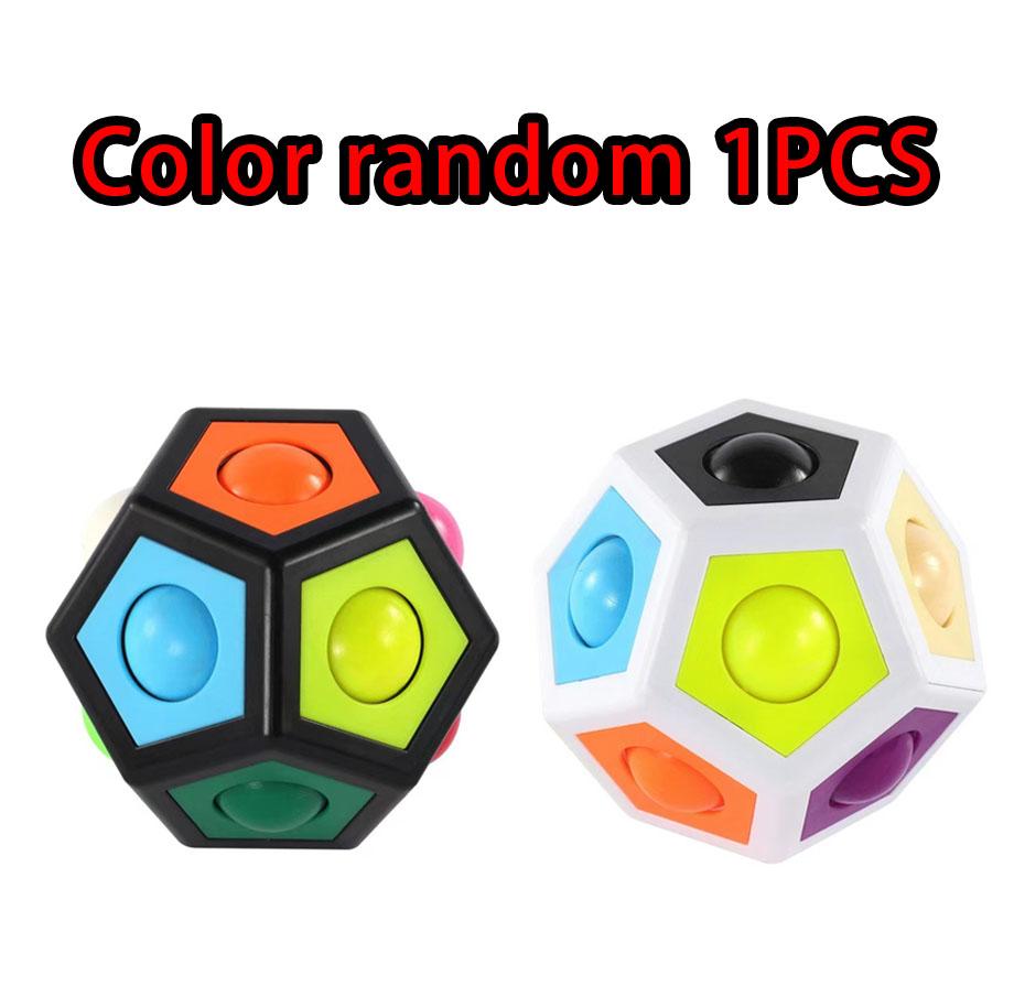 

Magic Polygon Cube Rainbow Color Ball Antistress for Children Fidget Cubo Speedcube Child Puzzle Toy Fingertips Games and Toys