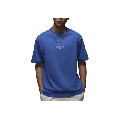 Breathable Letter Print Design Comfortable Pullover Short Sleeve T-Shirt Men Tops Blue HF5491480