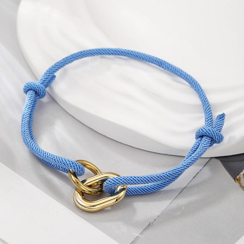 Bohemian Color Braided Rope Bracelet Retro Simple Ccb Clasp Men Bracelet Fashion Party Jewelry Accessories