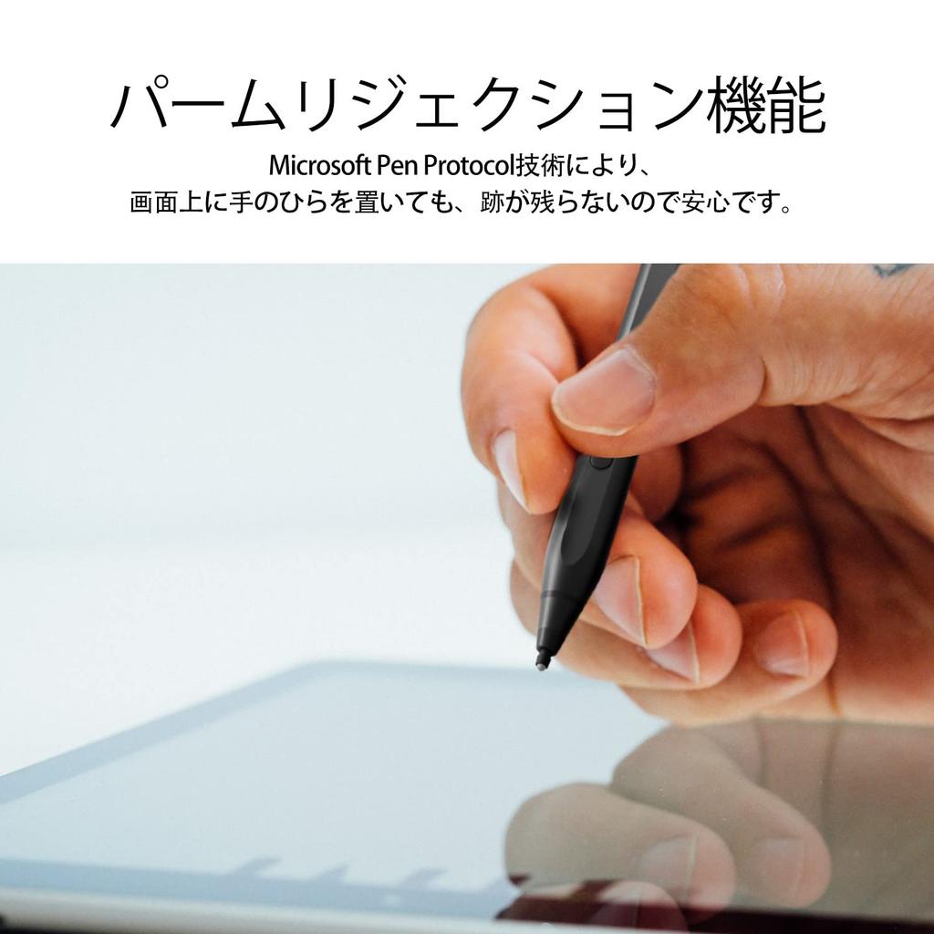 Uogic Surface Stift 4096 Druck Neigung Handfläche Schlank Schnell Flexibel Weich HB für Surface Pen, USB-C Aufladung, Stufen, & Handflächenerkennung, & Leichtgewicht, Aufladen,