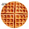 Portable Wrap for Camping Round Food Blanket, Realistic Themed Throw 59 Inch Novelty Waffle Pizza Breathable Warmth Dormitory Burrito Donut Wrap, Soft