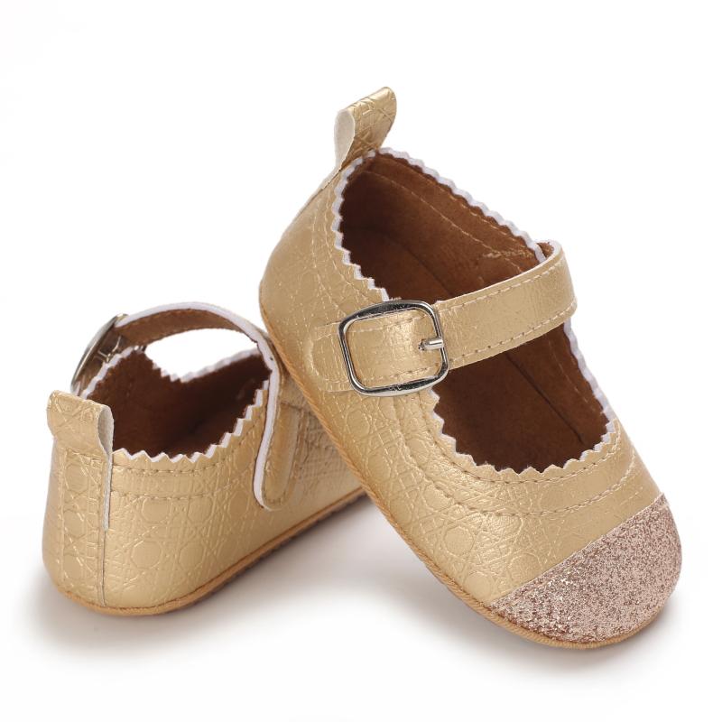 

Breathable Newborn Baby Shoes Baby Boy Girl Shoes Girl Classic Bowknot Rubber Sole Anti-slip PU Toddler Shoes First Walker 0-6 Months