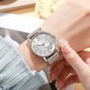 Hot Fake Mesh Belt Quartz Watch Women's Casual Fashion Love Shape Schoolboy Sense Watch