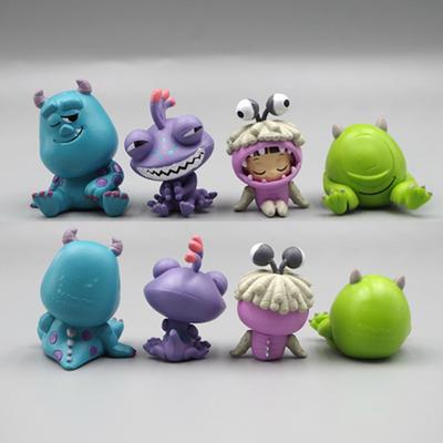4Pcs University Monsters Toy Story Inc Figures Alien Anime Action Figure Michael Wozosky Randall Boggs Q Version Model Toys