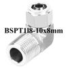 90-Grad-Winkel 1/8" 1/4" 3/8" 1/2" BSPT Außengewinde x 6 8 10 12 mm Schlauch Schnellverschluss 304 Edelstahl Geschmiedetes Rohrverschraubung Wasser Gas