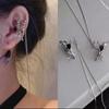 Temperament Long Butterfly Tassel No Ear Pierced Ear Clips Niche Temperament Cool Versatile Atmospheric Ear Clips Fashion Ear Accessories