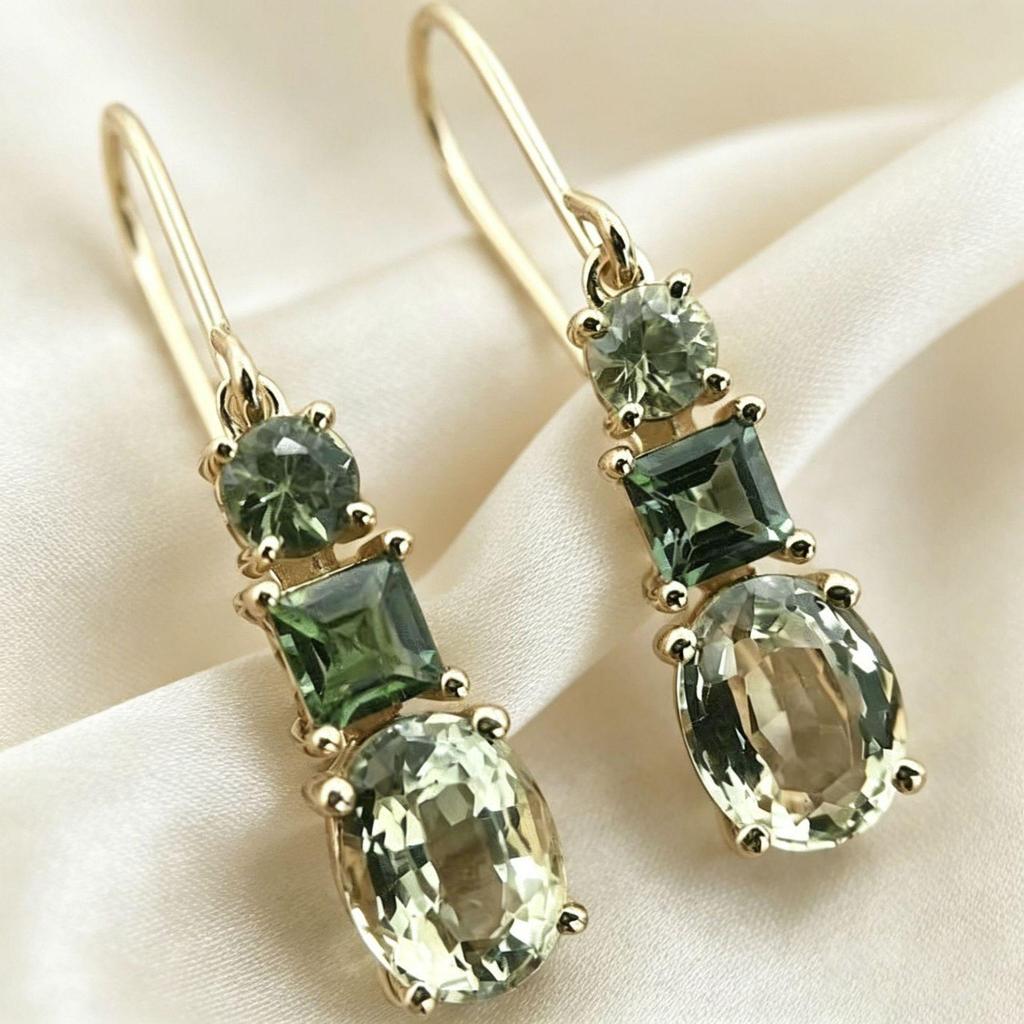 Yanbai Bohemian Green Fashion Dangle Earrings for Women