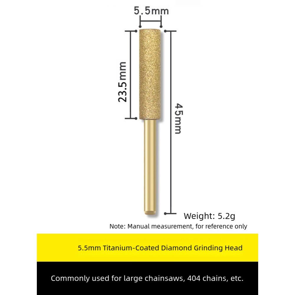 12Pcs/set Coated Cylindrical Burr  Chainsaw Sharpener Stone File Chain Saw Sharpening Carving Grinding Power Tools 3-5.5mm