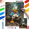 Oil Painting Donald Duck Graffiti Art Handmade Diy Painting Home Decoration Gift