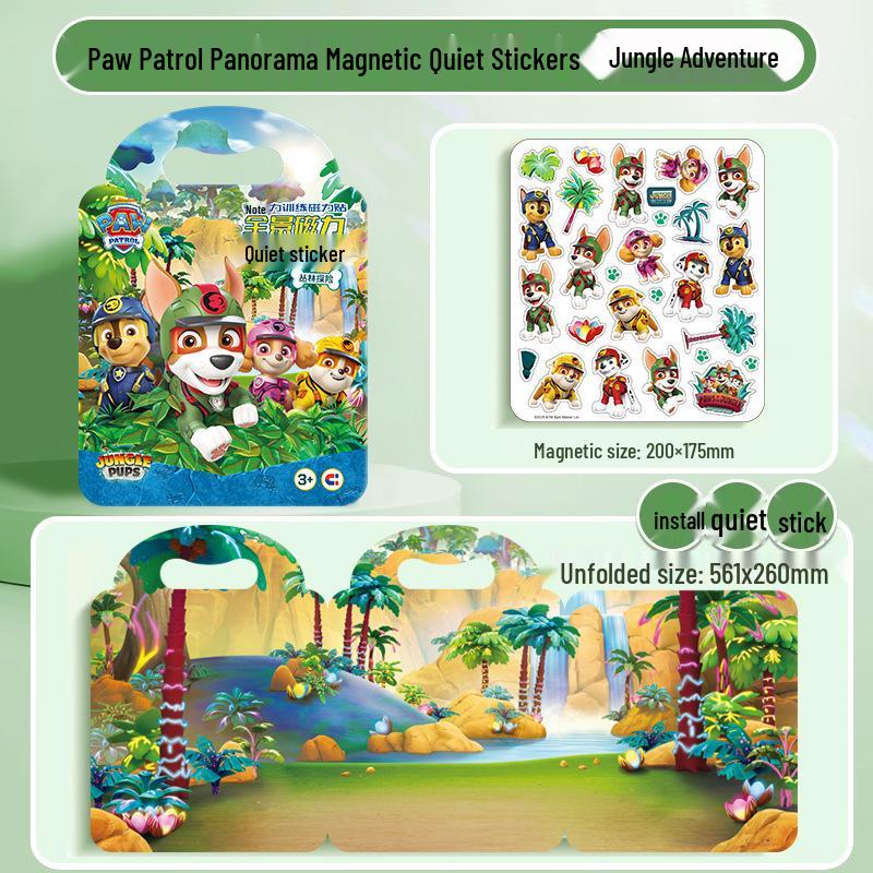 Boonie Bears Magnetic Quiet Book with Educational Jelly Stickers - DIY Pasting Toy