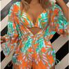 Digital Print Three Piece Drawstring Sexy Bikini Swimsuit Fashion For Summer Vacation