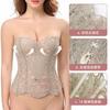Corset Dama Stil Francez Cu Baleine Decupat Brodat Plasa Modelator Bustieră