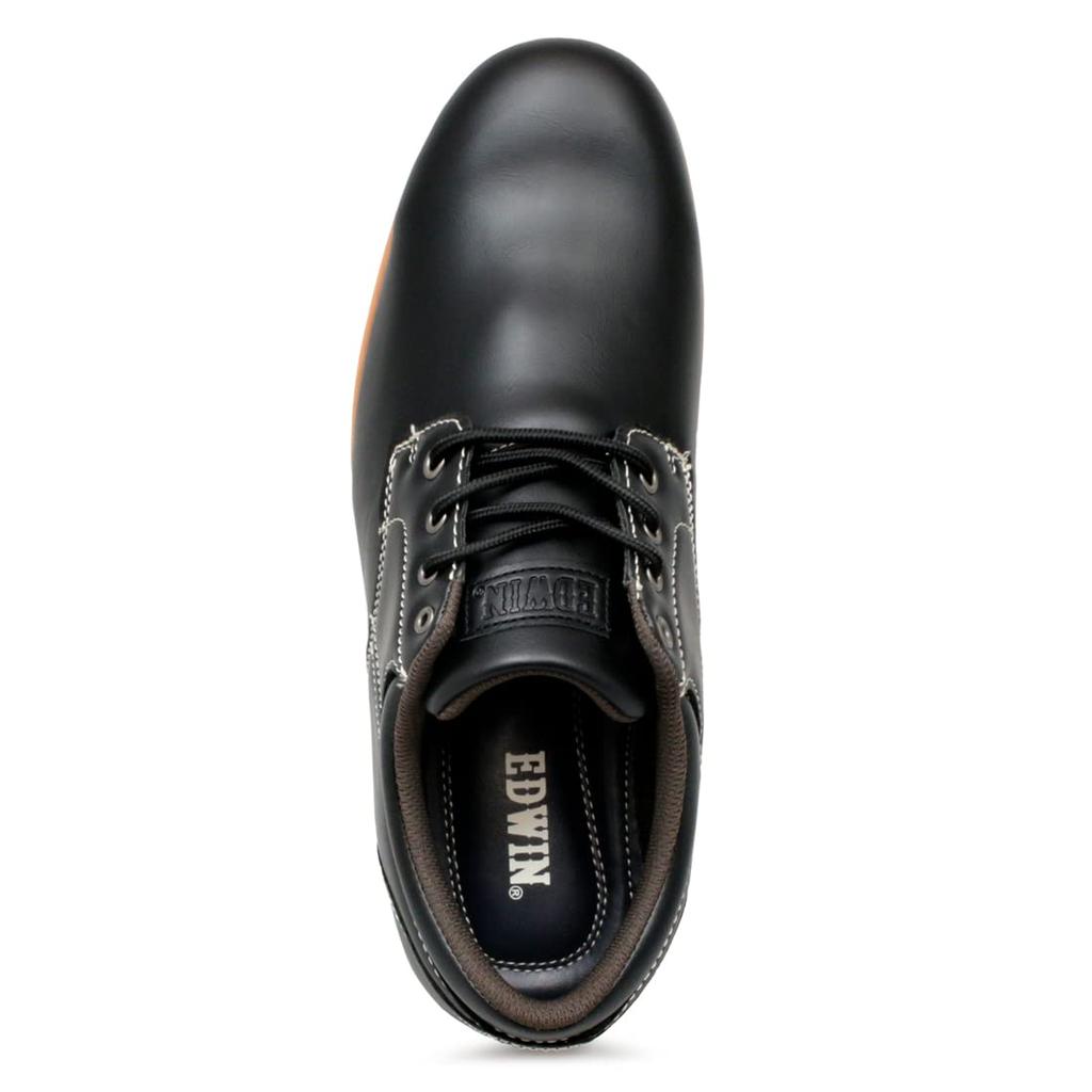 Edwin Wasserdicht Lässig und Geschäftlich Walking Leicht Einfarbig Oxford Größe Herren Sneaker, Schuhe, Sohle, Zehenbereich, Schnürschuhe, Schuhe, Schwarz, 26,5cm