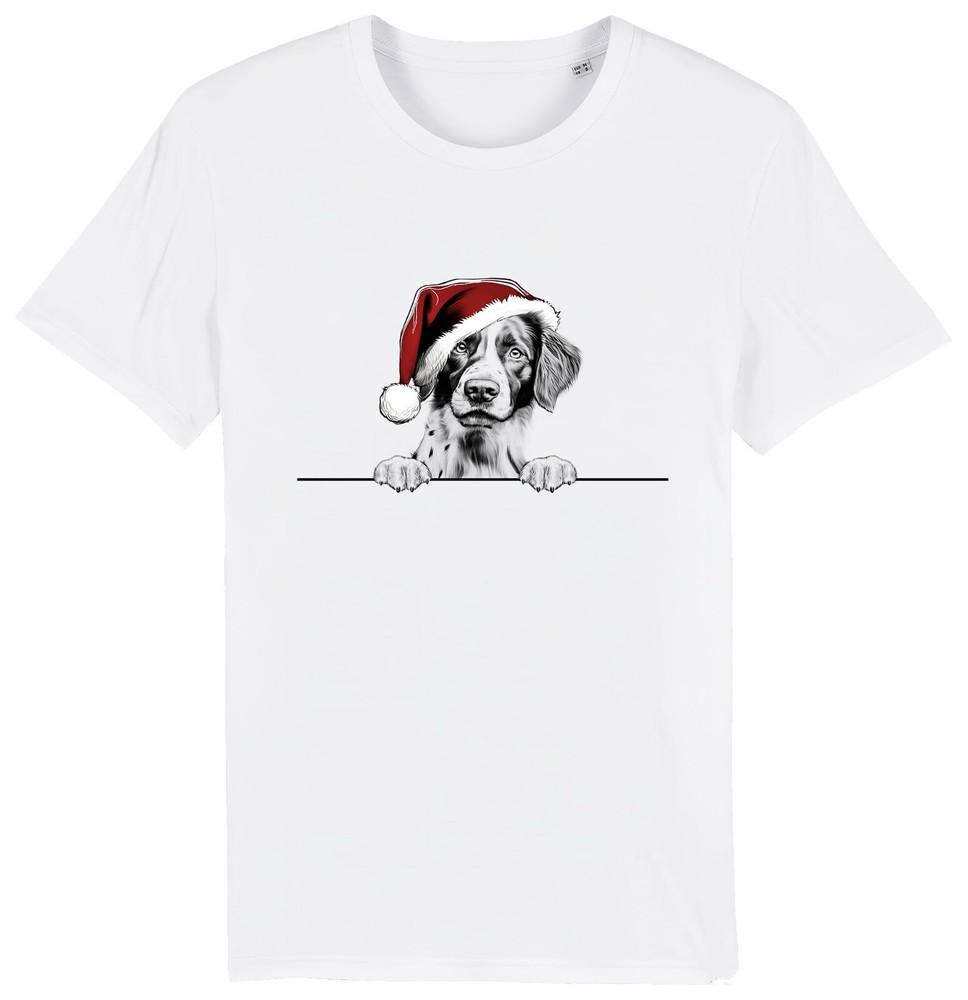 

BRITTANY SPANIEL Christmas Dog T-Shirt Mens Womens Kids Dogs Clothing Gift Xmas 4XL
