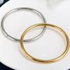 Popular Simple Full Glossy Titanium Steel Plated 18K Gold 4mm Ancient Style Simple Bracelet Non-Fading Bracelet