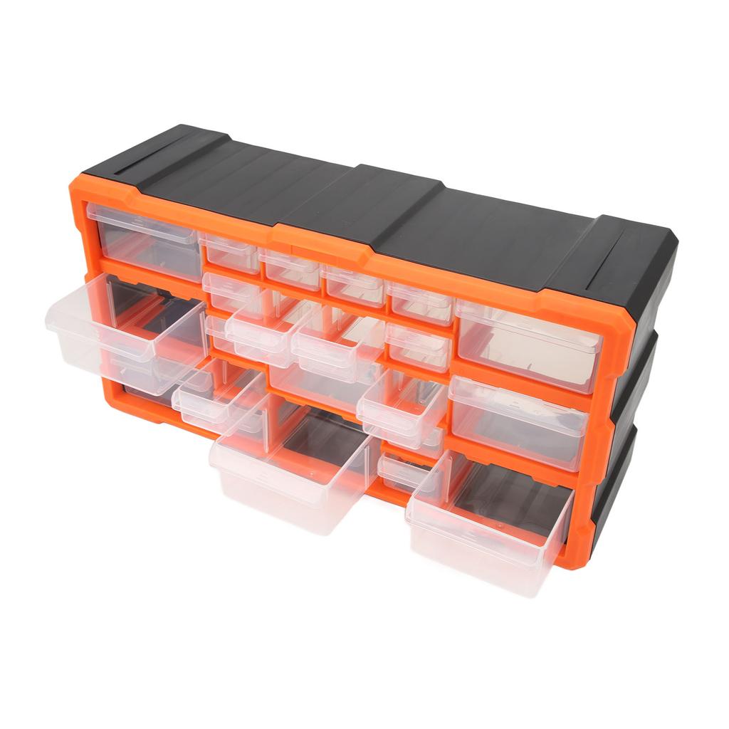 22 Drawer Organiser Bits Plastic Storage Units for DIY Tool Workshop Screws and Small Parts Cabinet