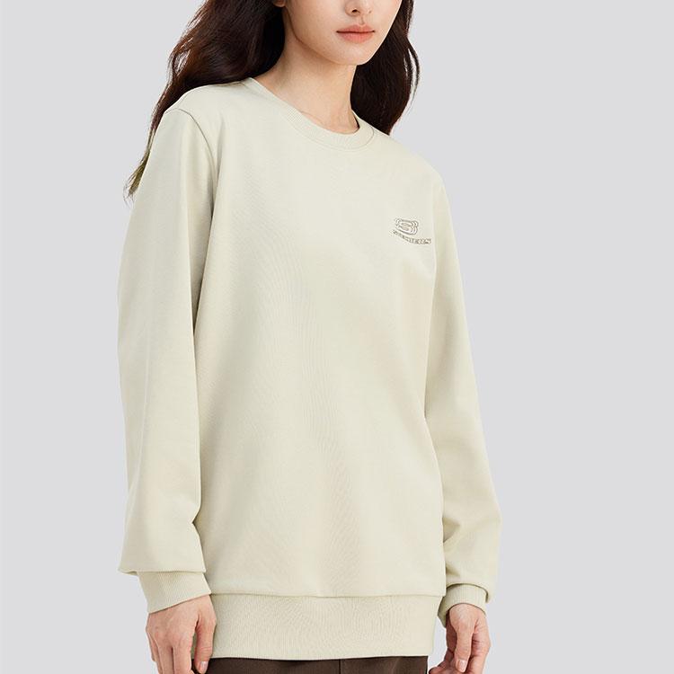 Skechers Comfortable Warm Round Neck Pullover Long Sleeve Sweatshirt Men sweatshirt Light-Brown L323U122-0046