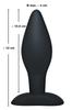 Silicone Anal Plug Large (12cm) - Black Velvets