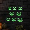 Fluorescent Halloween Wall Sticker 2Pcs Glow-in-the-Dark Stickers, Pumpkin & Ghost Face Decals for Indoor Ceiling Door Decor, Glow In Dark Spooky