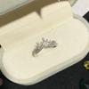 Goddess Crown Zircon Ring: S925 Sterling Silver, Minimalist Adjustable Design for Women