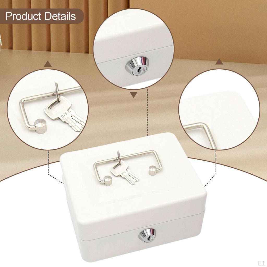 Children's Piggy Bank Storage Box Keepsake Metal Money with Lock Suitable for Decoration