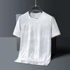 Ice Silk Round Neck T-shirt Medium Fashion Casual Cool Short-sleeved T-shirt For Men