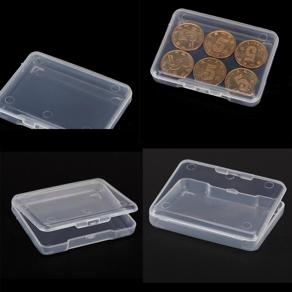 5Pcs Plastic Transparent With Lid Storage Box Collection Container Case Part Box