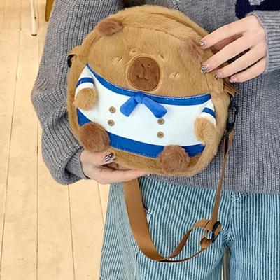 Shoulder Bag Stylish Cute Women Plush Capybara Crossbody for Holidays Dating