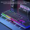 Mechanical Feel Wired Keyboard and Silent Mouse Set for Gaming and Office Use