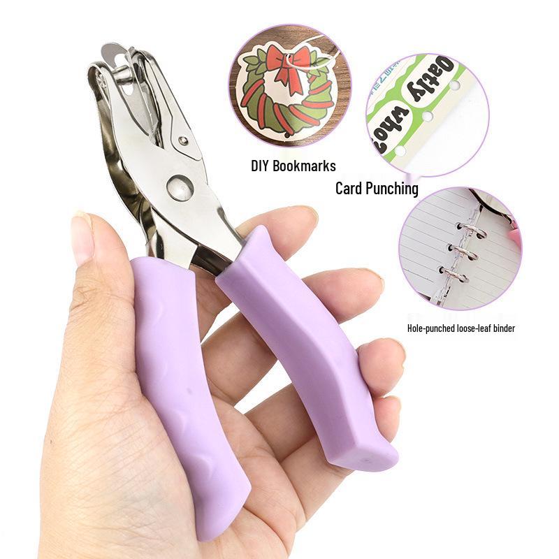 Handheld Single Hole Puncher for Office & DIY Projects