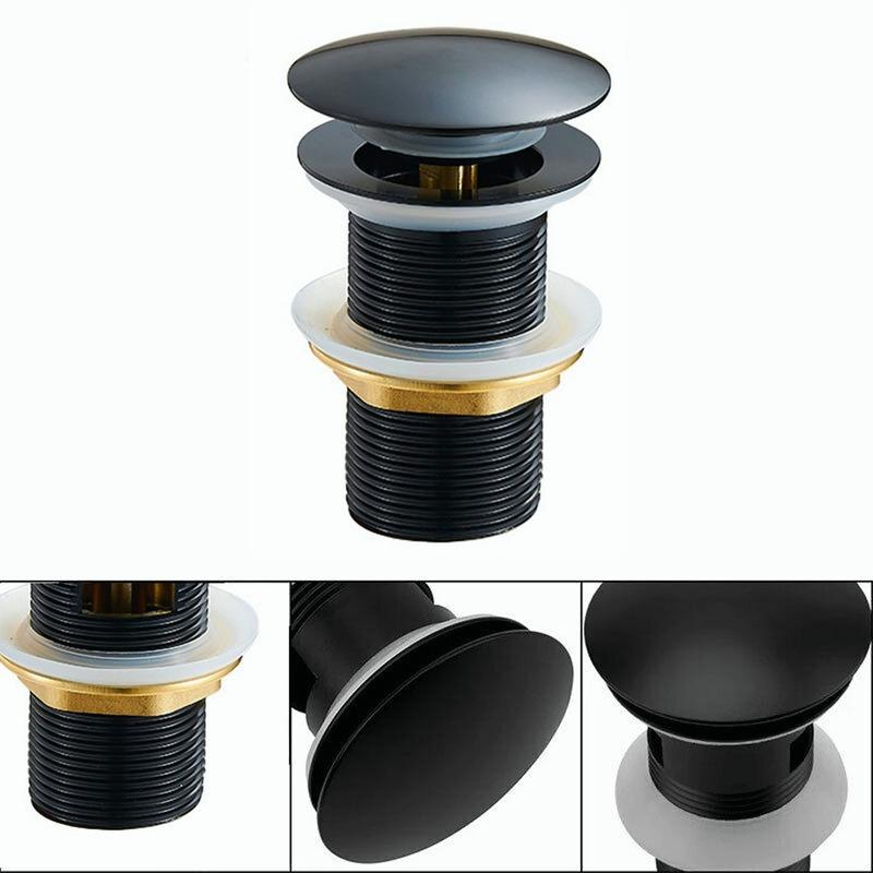 Lavabo Bagno Ottone Scarico Lavandino Pop Up Pulsante Click Clack Tappo Fessurato