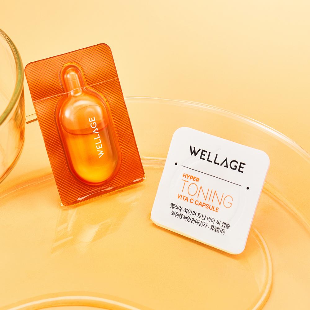 Wellage One Day Kit Capsule Ampoule 1pc  Pdrn Hyaluronic Acid Cica Toning  4type