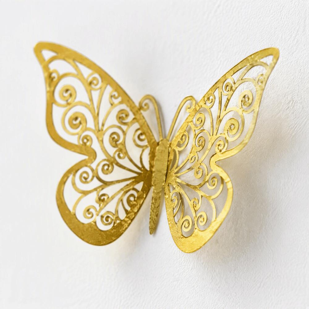 72Pcs 3 sizes Butterfly Wall Stickers Easy Cleaning 3D Butterfly Wall Decor Home Decor