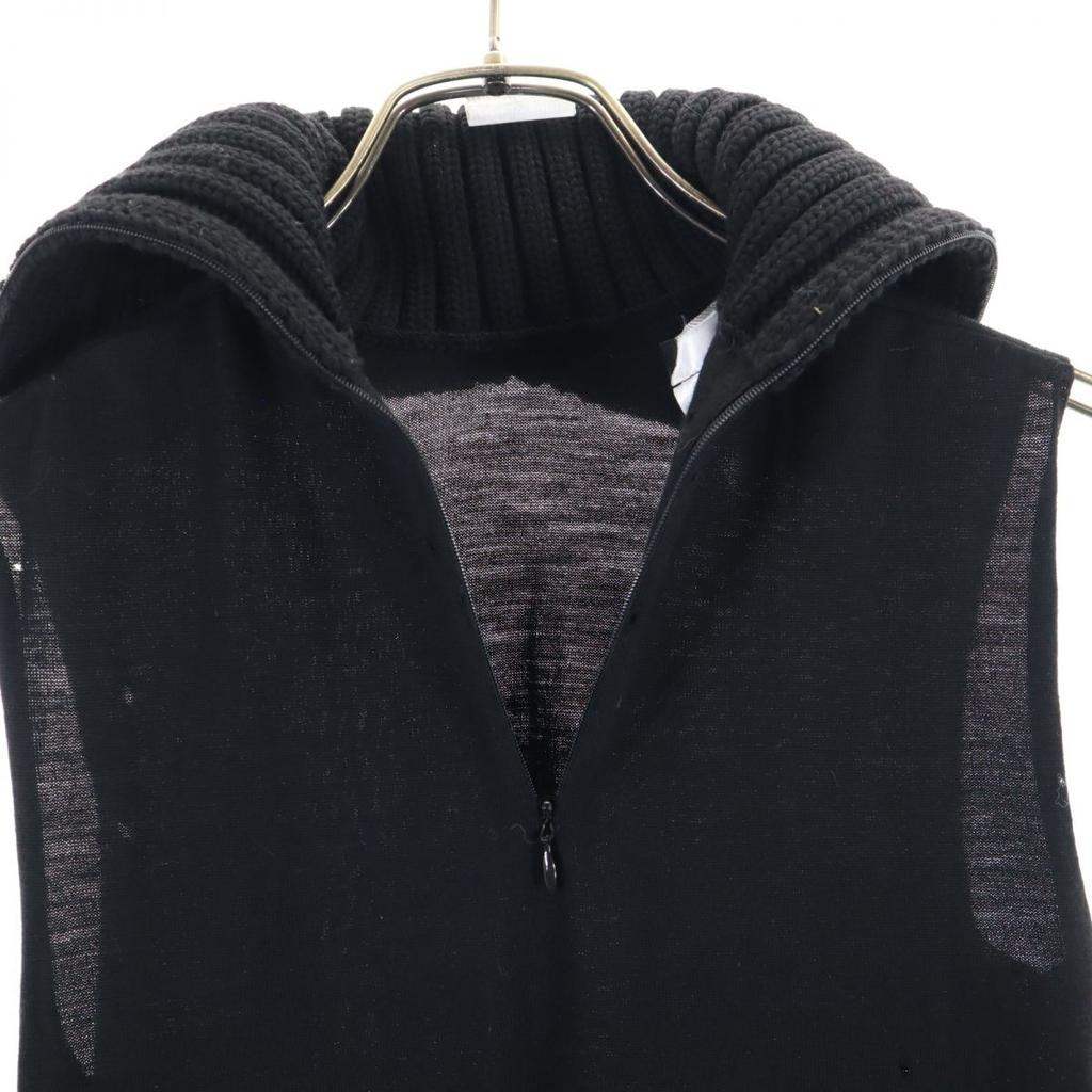 CHANEL No sleeve turtleneck Knit vest 38 black Women Used