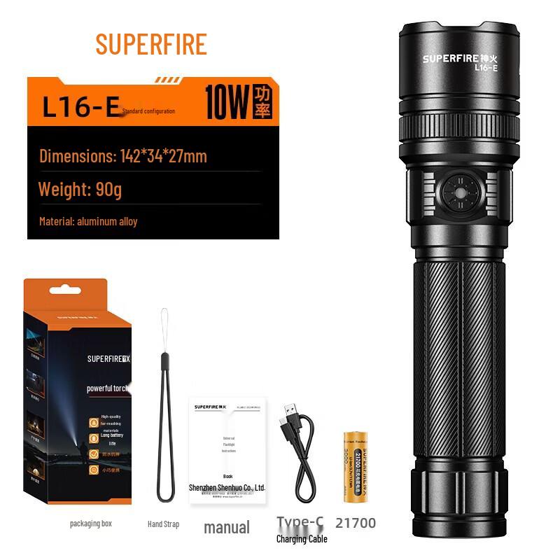 SupFire L16-E Zoom LED Flashlight