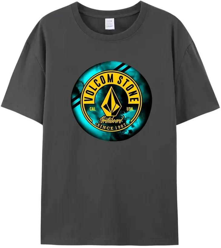 High Quality Custom TShirt Summer T-Shirt Volcom stone100% Cotton Amazing Comfortable Top Black Casual Tops Clothing