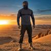 Herren Langarm-Sonnen-Hoodie mit Gesichtsschutz, Leichter, Atmungsaktiver Sport-Pullover für Outdoor-Aktivitäten