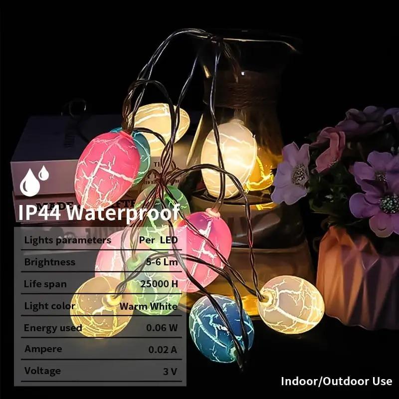 Easter Eggs Light Strings 40 LED Battery Operated Easter String Lights Pastel Lights for Easter Party Indoor Decorations 581
