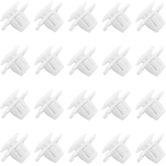 20 PCS Car Lower Outer Door Weatherstrip Clip, White Skirt Panel Fixing Trim Clips for Honda CR-V Model, Door Window Molding Clip Fastener