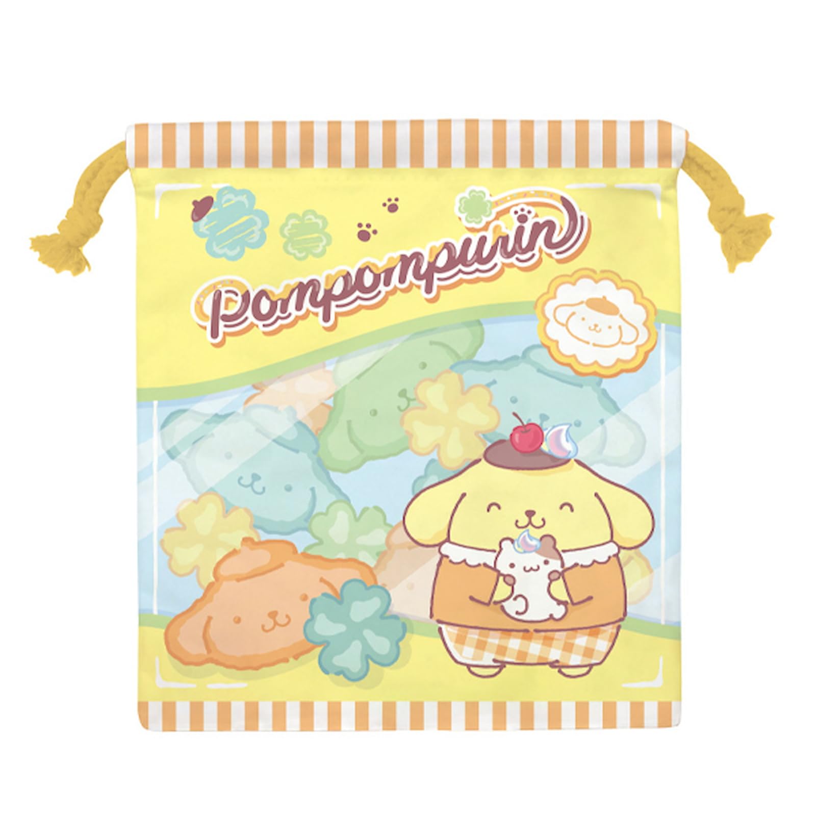 K Company Pompompurin Drawstring Bag CKC19-PN, H20.5 x W18cm