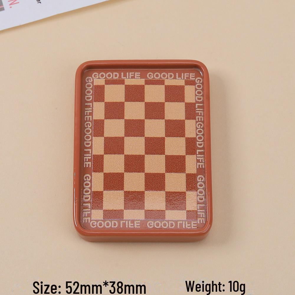 Kolorowa Kreskówkowa Szachownica Żywiczna Spinka do Włosów i Akcesoria Magnetyczne