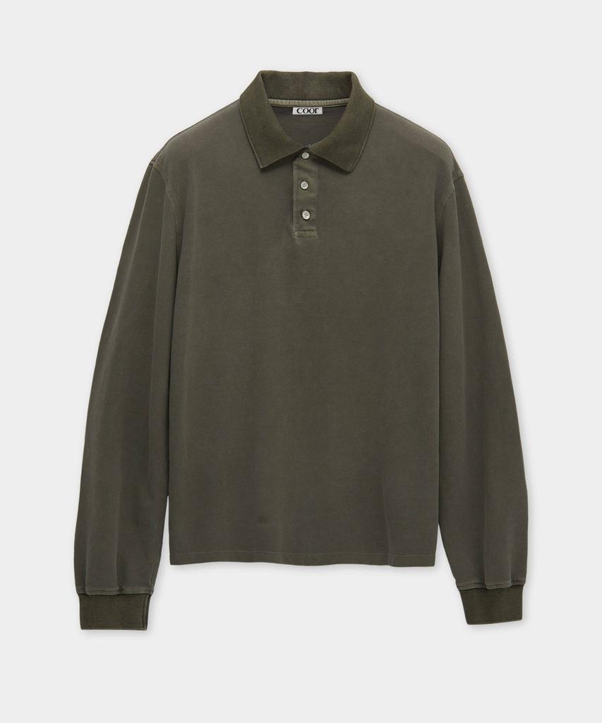 Kueo Garment Dyed Polo Shirt (Washed Khaki)